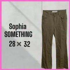 美品　[SOPHYA SOMETHING] フレアデニムパンツ　ポケット刺繍