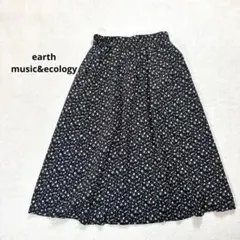 【アースミュージックアンドエコロジー】FREE フレアロングスカート　花柄