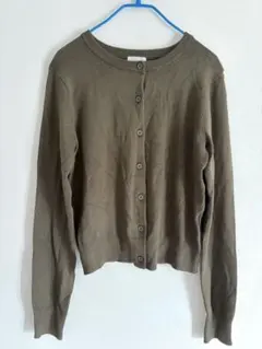 【新品未使用】H&M ファインニットカーディガン オリーブ S