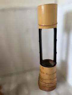 花】竹根花生 落し銅板 虫喰有 骨董 古美術 Antique 茶道具 | Mercari