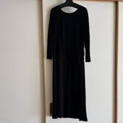 喪服　黒のロングワンピース 長袖　日本製