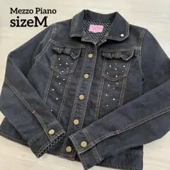 メゾピアノ デニムジャケット Mサイズ ブラックデニム mezzopiano