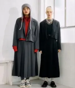 PUNYUS ジャケット　プリーツロングスカート　セットアップ