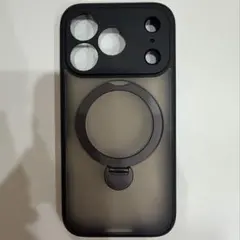 iPhone17pro用ケース スタンド機能付き MagSafe対応 ブラック