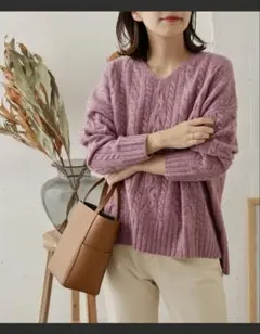 URBAN RESEARCH DOORSハミルトンウールアラン柄プルオ-バー