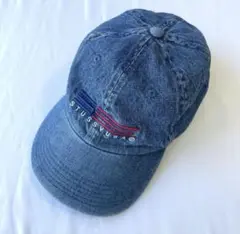 【古着】STUSSYデニムベースボールキャップ　　サイズフリーインディゴ　USA