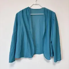 ✨️お買得‼️ ターコイズ カーディガン 長袖 春 夏 トップス ボレロ レディース