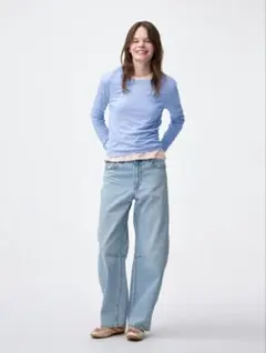 gu/バレルレッグジーンズ(丈標準71.0～75.0cm)