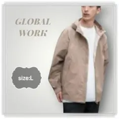 GLOBAL WORKグローバルワーク撥水フードブルゾン L/マウンテンパーカー