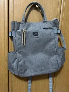 クリスマス値下げ！anelloグレー 2WAYリュック・トートバッグ