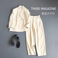 新品タグ付【サードマガジン】ストライプ セットアップ ジャケット パンツ