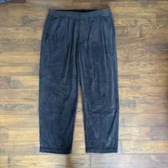 ブラック コーデュロイ ワイドパンツ