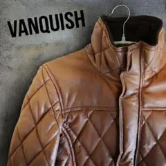 VANQUISH ラムレザー キルティングジャケット ブラウン Y2Kのサムネイル