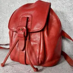 ✨BALLY バリー ミニリュック オールレザー レッドチェリーのサムネイル