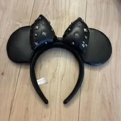 黒のミッキー耳ヘアバンド