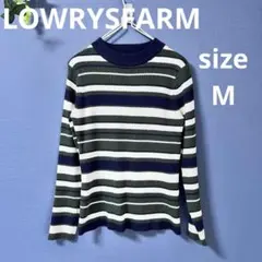 LOWRYSFARM【M】リブニット　セーター　マルチボーダー