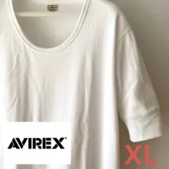 即日発送 新品AVIREX アヴィレックス メンズ リブTシャツ 白 XLのサムネイル