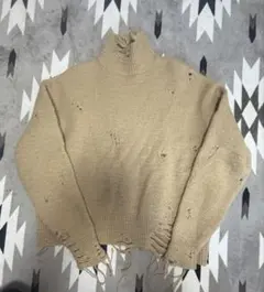 bedjwford ベッドフォード　19aw ダメージニット タートル ウールのサムネイル