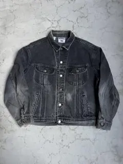 ボロの美学 90s USA製 Lee 220 後染め ブラックデニムジャケット