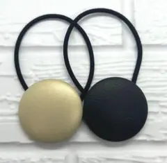 【149】ハンドメイド38mm くるみボタン　ヘアゴム