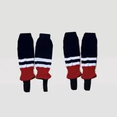 ネイビー・赤ストライプソックス2足セット