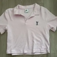 Nike ピンク クロップドポロシャツ XL