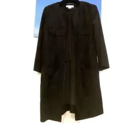 ☆新品未使用品☆スエード調ブラック ロングコートEUR 34＋選べるおまけ付き！
