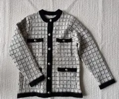 新品トラッツォドンナ　ツイード風ニットカーディガン　ジャケット