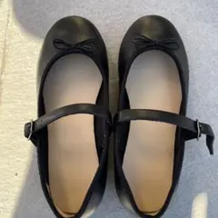 ブラック バレエシューズ 22.0cm