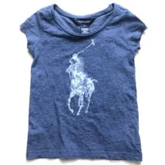 ラルフローレン Tシャツ　ポニー　ネイビー　デニム風　セール