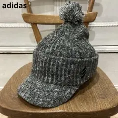 adidas アディダス ニット帽 キャップ フリー グレー ポンポン ゴルフ