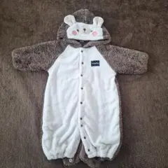 ベビーアウター　もこもこロンパース　冬　50～70