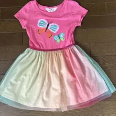 H&M 蝶プリント グラデーションワンピース 110/116