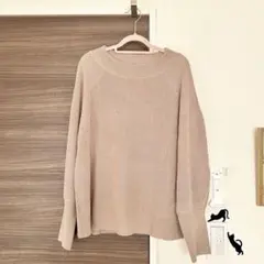 earth music & ecology ニットセーター、ベージュ