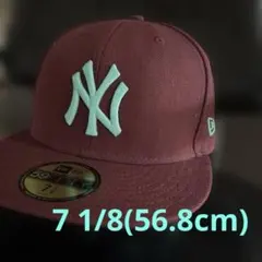 NEW ERA 59FIFTY ヤンキース バーガンディXティファニーブルー