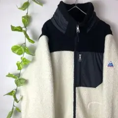 最高デザイン✨Cape HEIGHTS フリースジャケット ボア 切替 白黒 L