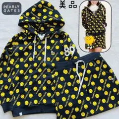 パーリーゲイツ　裏起毛　セットアップ　パーカー　スカート　どうしちゃったPG パーリーゲイツ 裏起毛 セットアップ パーカー スカート どうしちゃっ