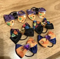 ハロウィンリボンヘアゴム6個セット