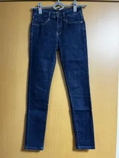 ユニクロ　スキニー　デニム　23インチ　58センチ　インディゴブルー