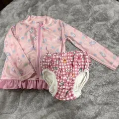 ベビー水着(女の子) ラッシュガードセット
