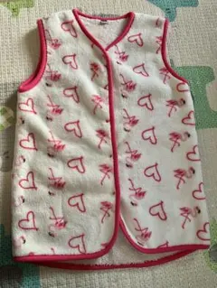 フリース ハート柄 スリーパー　100サイズ