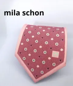 い*ん様 mila schon / ミラ・ショーン　花柄　シルク　ネクタイのサムネイル
