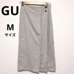 お買い得⚫冬春秋物　GU　ジーユー　ロングスカート　チェック柄