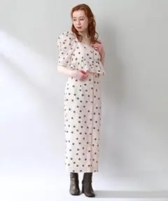 ME COUTURE フルールジャカードタイトスカート