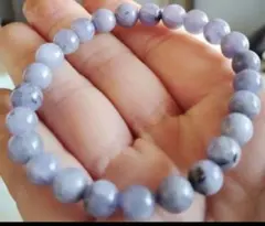 ラウンド7.5-8㍉天然石 タンザナイト ビーズブレスレット