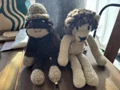 ケナナニッターズ　ケニア　ハンドメイド　あみぬぐるみ　2体セット