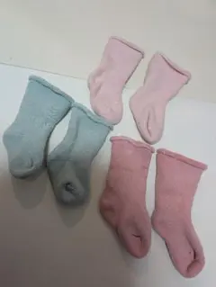 ベビー靴下 6足セット 水色 ピンク
