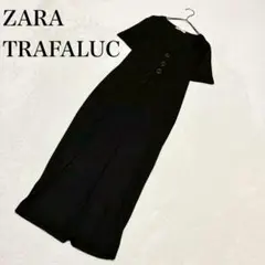 【ザラ】半袖リブロングワンピース(S)タイト フェミニン 可愛い カジュアル 黒のサムネイル