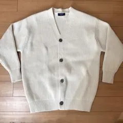 BACKNUMBER Righton リブ編みニットカーディガン アイボリー M