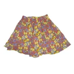 【美品】Sevradical フルーツ柄 キュロットスカート Lサイズ レモン柄
